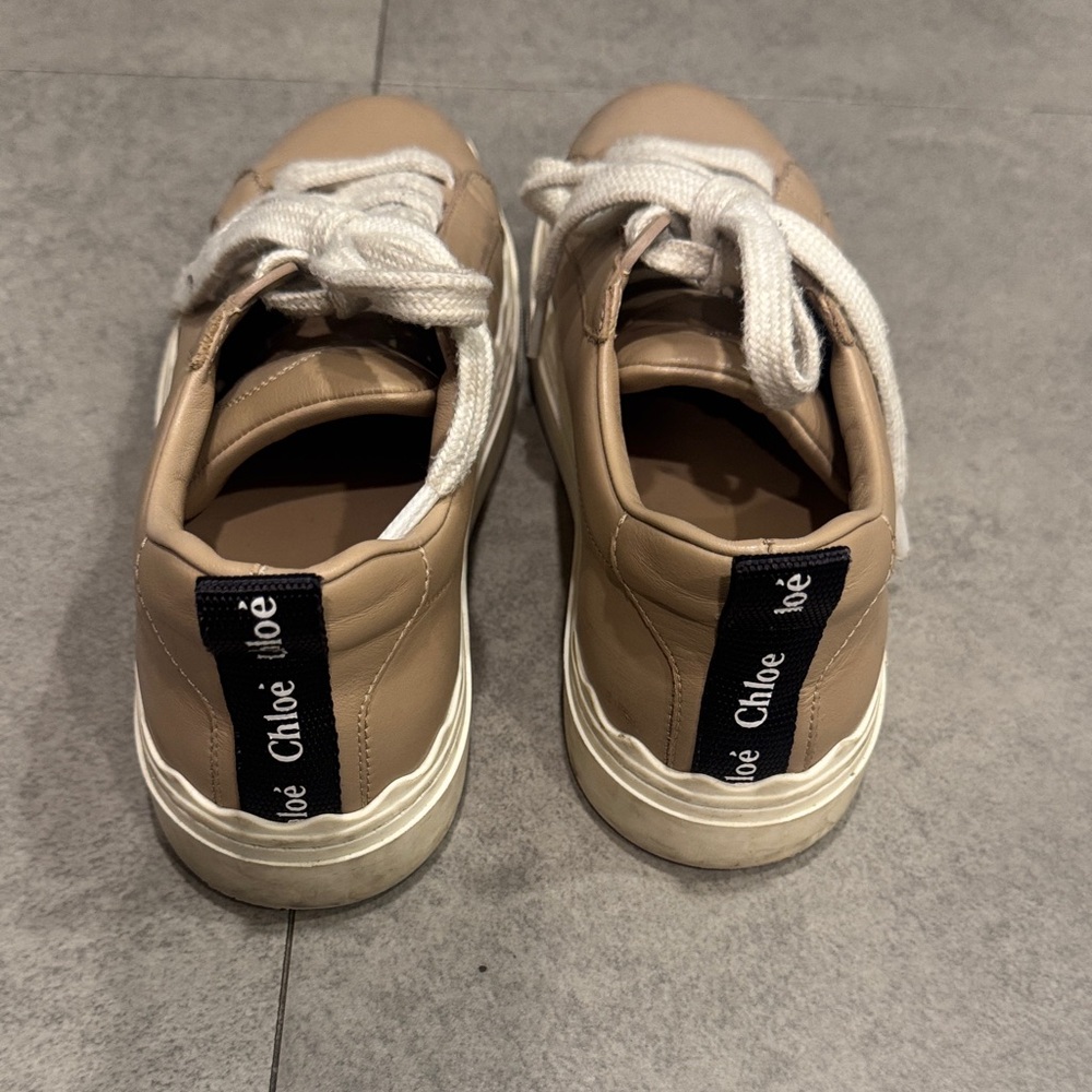 Chloe Tan and White Sneakers